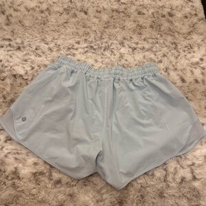 Light blue Lululemon hotty hot shorts